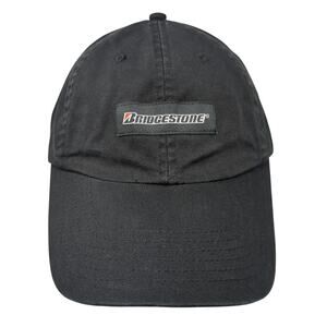 Bridgestone Slideback Baseball Cap Black One Size Adjustable Embroidered 6 Panel